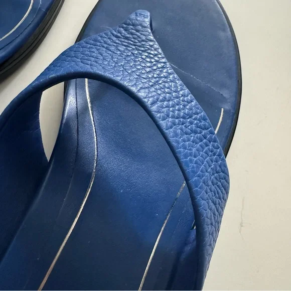 New Vionic Agave Womens Comfort Toe Post Sandal in Classic Blue Leather size 8.5 - Picture 6 of 6